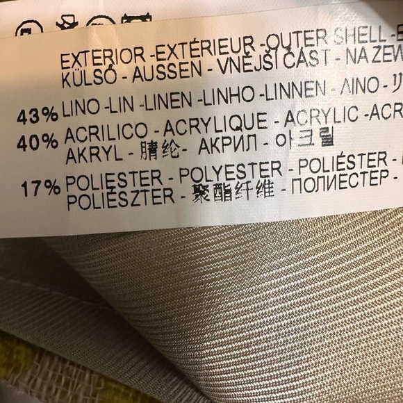 Zara Basic gold tan linen blend floral mini skirt - Picture 6 of 6